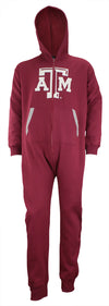 KLEW NCAA Unisex Texas A&M Aggies One Piece Jumpsuit, Maroon