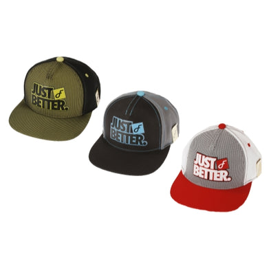 Flat Fitty IV Retro Just Better Snapback Cap Hat - White, Black and Red