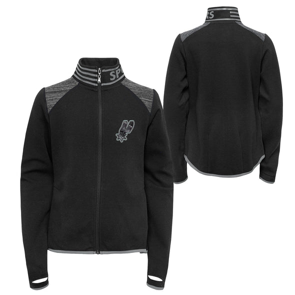 Outerstuff NBA Youth Girls San Antonio Spurs Aviator Full Zip Jacket