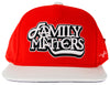 Flat Fitty Family Matters Snapback Cap Hat, Red and Black, One Size