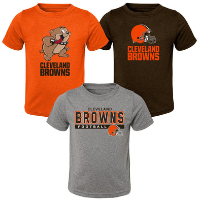 Outerstuff NFL Toddler Cleveland Browns 3-Pack Short Sleeve T-Shirt Pack