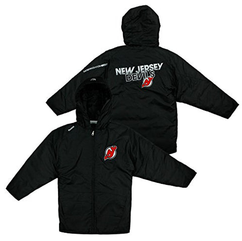 Reebok NHL Youth Boy's New Jersey Devils TNT Hooded Winter Jacket - Black