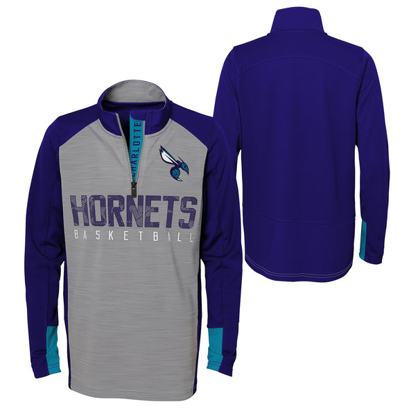 Outerstuff NBA Youth Boys Charlotte Hornets "Shooter" 1/4 Zip Sweater