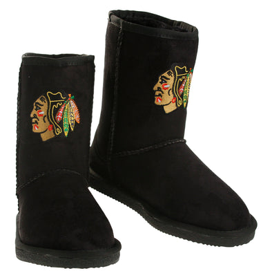 Cuce Shoes NHL Women's Chicago Blackhawks The Ultimate Fan Boots Boot - Black