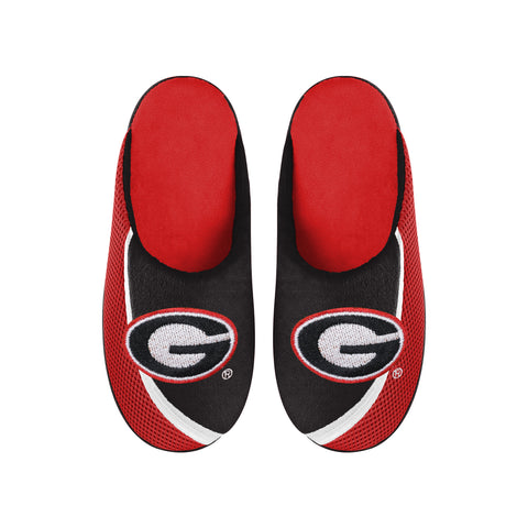 FOCO NCAA Men's Georgia Bulldogs 2022 Big Logo Color Edge Slippers