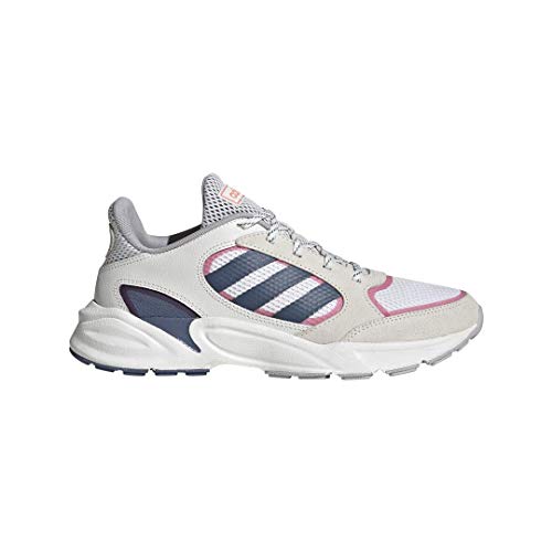 Adidas Women's 90s Valasion Sneaker, White/Tech Ink/Real Pink