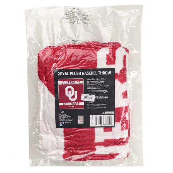 Northwest NCAA Oklahoma Sooners Legion Raschel Throw, 50" x 60"