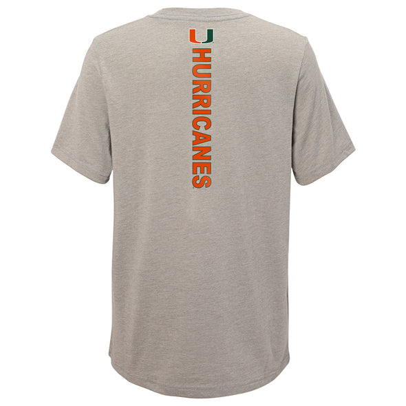 Outerstuff Miami Hurricanes NCAA Kids (4-7) Goal Line Stand 3 in 1 Combo Tee, Green/Grey