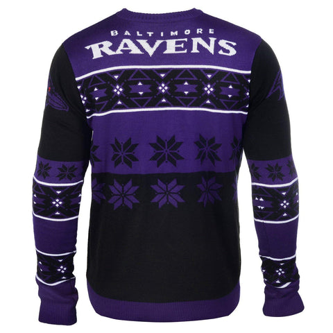 Forever Collectibles NFL Unisex Baltimore Ravens Big Logo Ugly Sweater