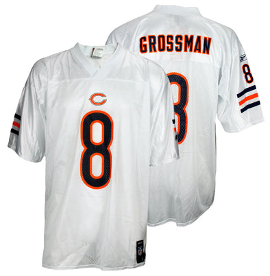 Reebok Men's NFL Chicago Bears REX GROSSMAN #8 Mid Tier Jersey, White, L