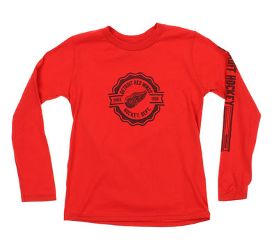 Reebok NHL Youth Detroit Red Wings Long Sleeve Icon Tee