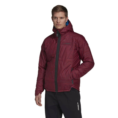 adidas Men's Terrex Myshelter Primaloft Hooded Padded Jacket, Shadow Red