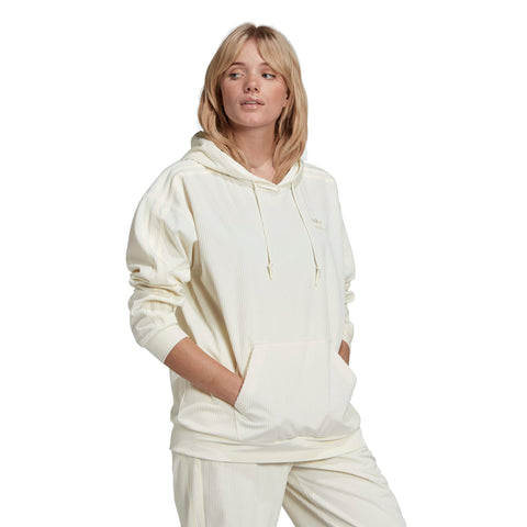 Adidas Women's Velvet Corduroy Hoodie, Color Options