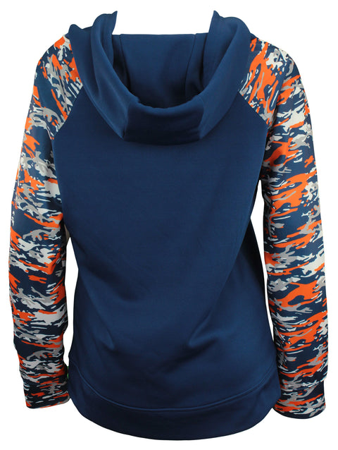 Zubaz NFL Women's Denver Broncos Camo Cowl Neck Hoodie