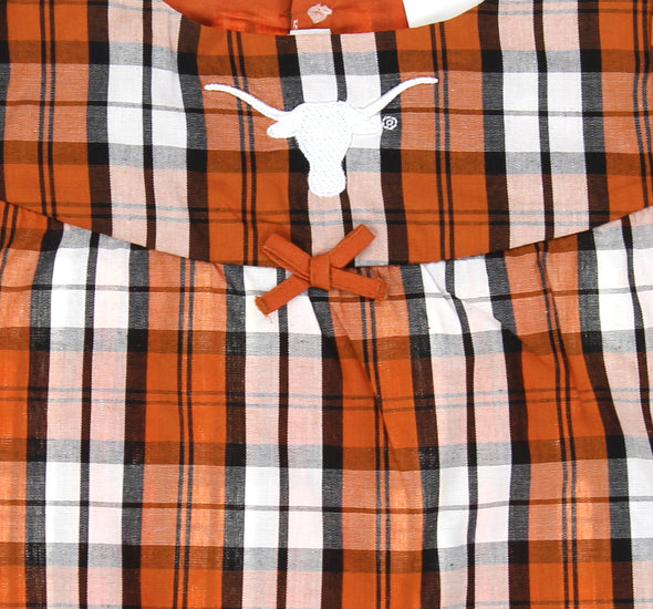 NCAA Infants Texas Longhorns Campus Plaid Dress Set, Burnt Orange