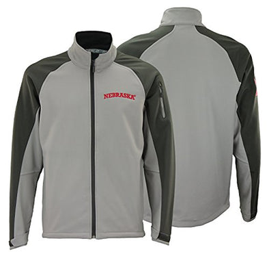 NCAA Men's Nebraska Cornhuskers Tonal Soft Shell Jacket, Grey