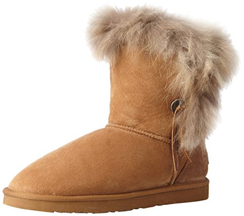 Koolaburra Women's Trishka Short Fur Slip On Ankle Snow Boot, 2 Colors