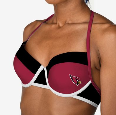 Forever Collectibles NFL Women's Arizona Cardinals Team Logo Swim Suit Bikini Top