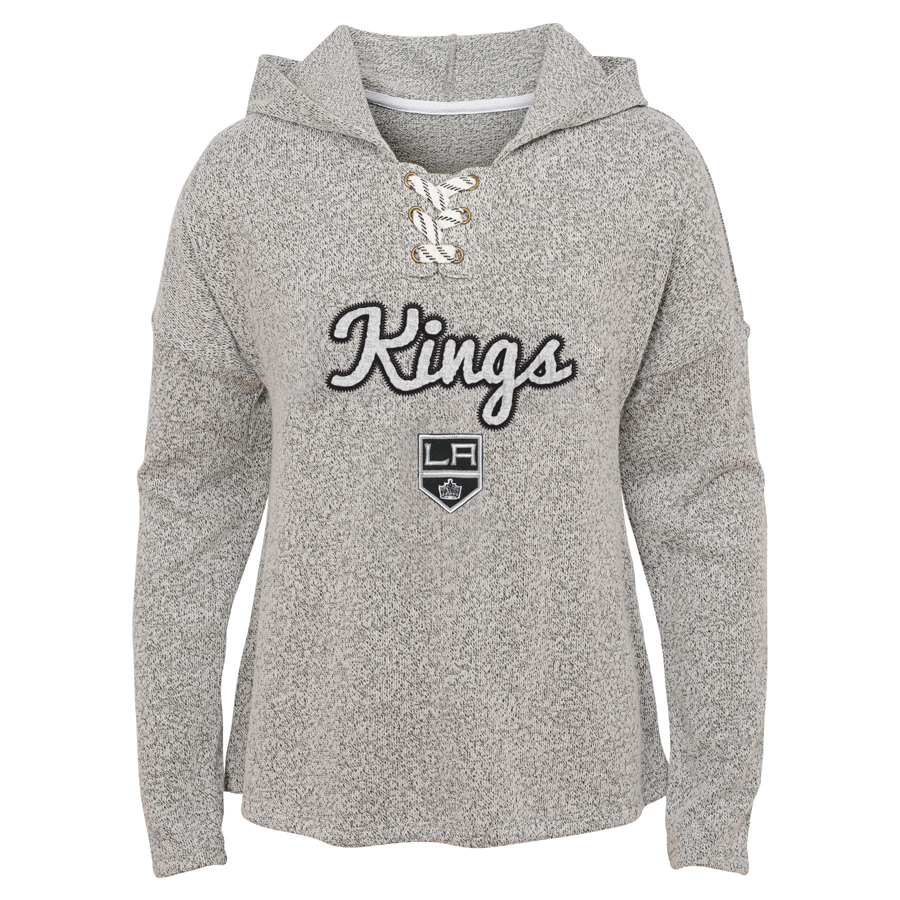 Los Angeles Kings Hoodie Mens Medium Black Gray NHL Hockey LA Kings Sweater  -EUC