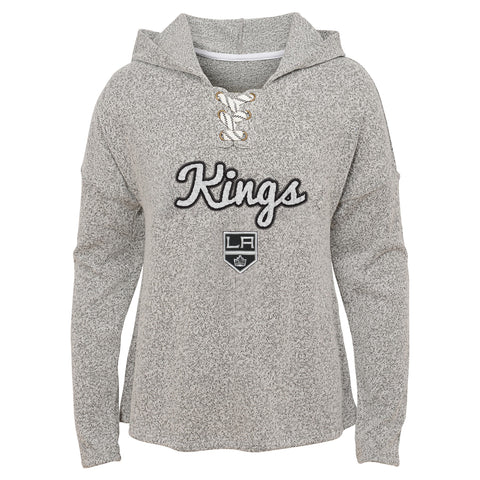 Outerstuff Los Angeles Kings NHL Girl's Youth (7-16) Zenith Pullover Long Sleeve Hoodie, Grey