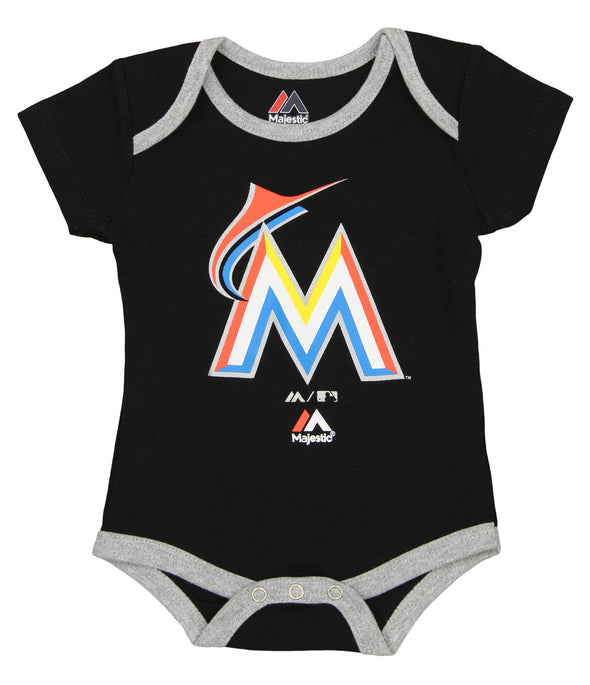 Outerstuff MLB  Infant Miami Marlins Go Team 3-Pack Creeper Set