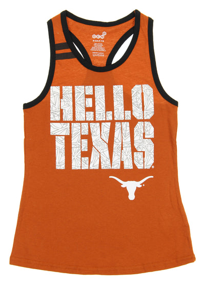 OuterStuff NCAA Texas Longhorns Youth Girls Princess Cut Tank, Orange