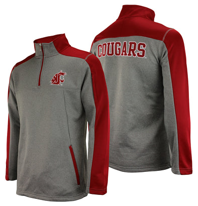 Outerstuff NCAA Men's Washington State Cougars Performance Poly Fleece 1/4 Zip Up