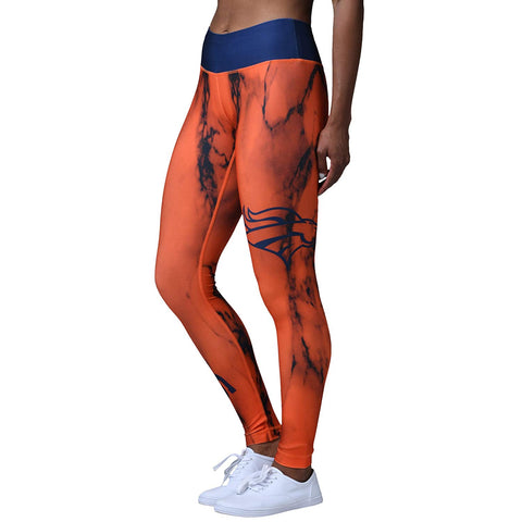 Forever Collectibles NFL Women's Denver Broncos Marble Wordmark Leggings