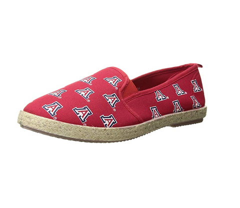 FOCO NCAA Women's Arizona Wildcats Espadrille Canvas Slip On Shoe