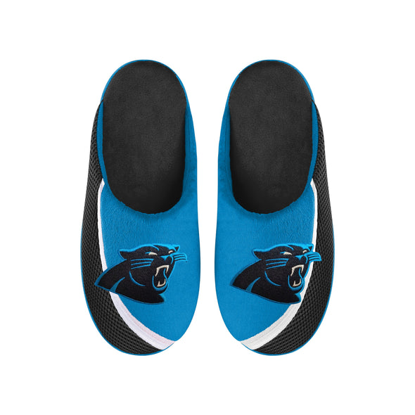 FOCO NFL Men's NFL Carolina Panthers 2022 Big Logo Color Edge Slippers