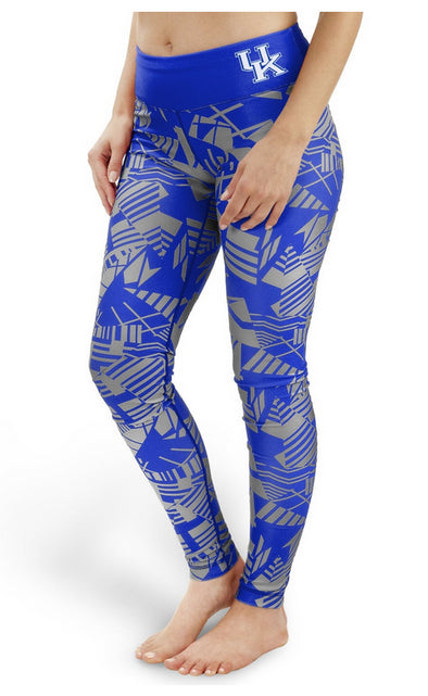 NCAA Women's Kentucky Wildcats Geometric Print Leggings, Blue