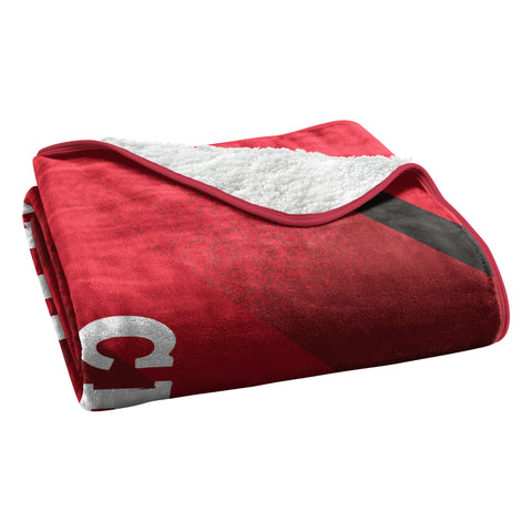 Northwest NBA Chicago Bulls Silk Touch Sherpa Throw Blanket, 60"X80"