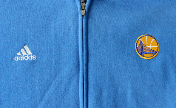 Adidas Men's Golden State Warriors Basic Full Zip Hoodie, Blue