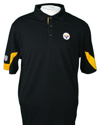 Reebok NFL Men's Pittsburgh Steelers Team PlayDry Performance Polo Shirt, Black