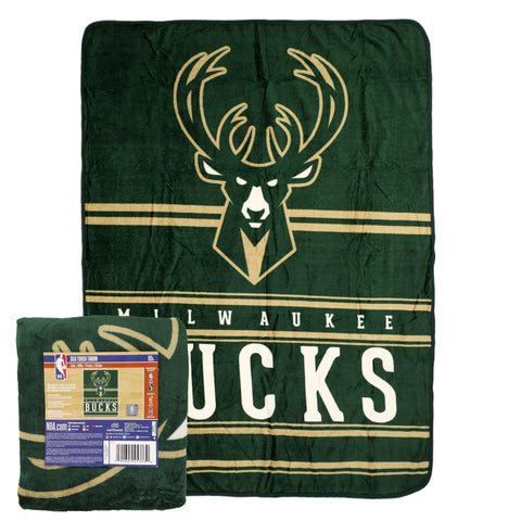 Northwest NBA Milwaukee Bucks Dual Vision 45 X 60 Silk Touch Throw Blanket