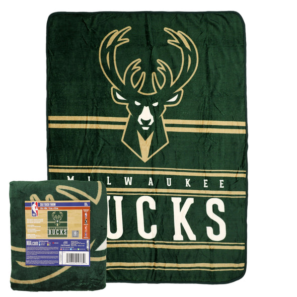 Northwest NBA Milwaukee Bucks Dual Vision 45 X 60 Silk Touch Throw Blanket