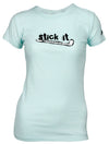 ASICS Women's Stick It Tee Field Hockey T-Shirt Top Shirt, Light Blue