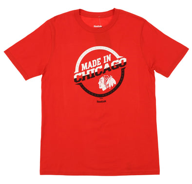 Reebok NHL Youth Chicago Blackhawks Short Sleeve Circumvent Tee, Red