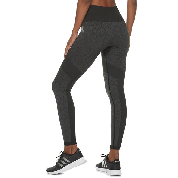 Adidas Women's Interval Running Leggings, Heathered Black