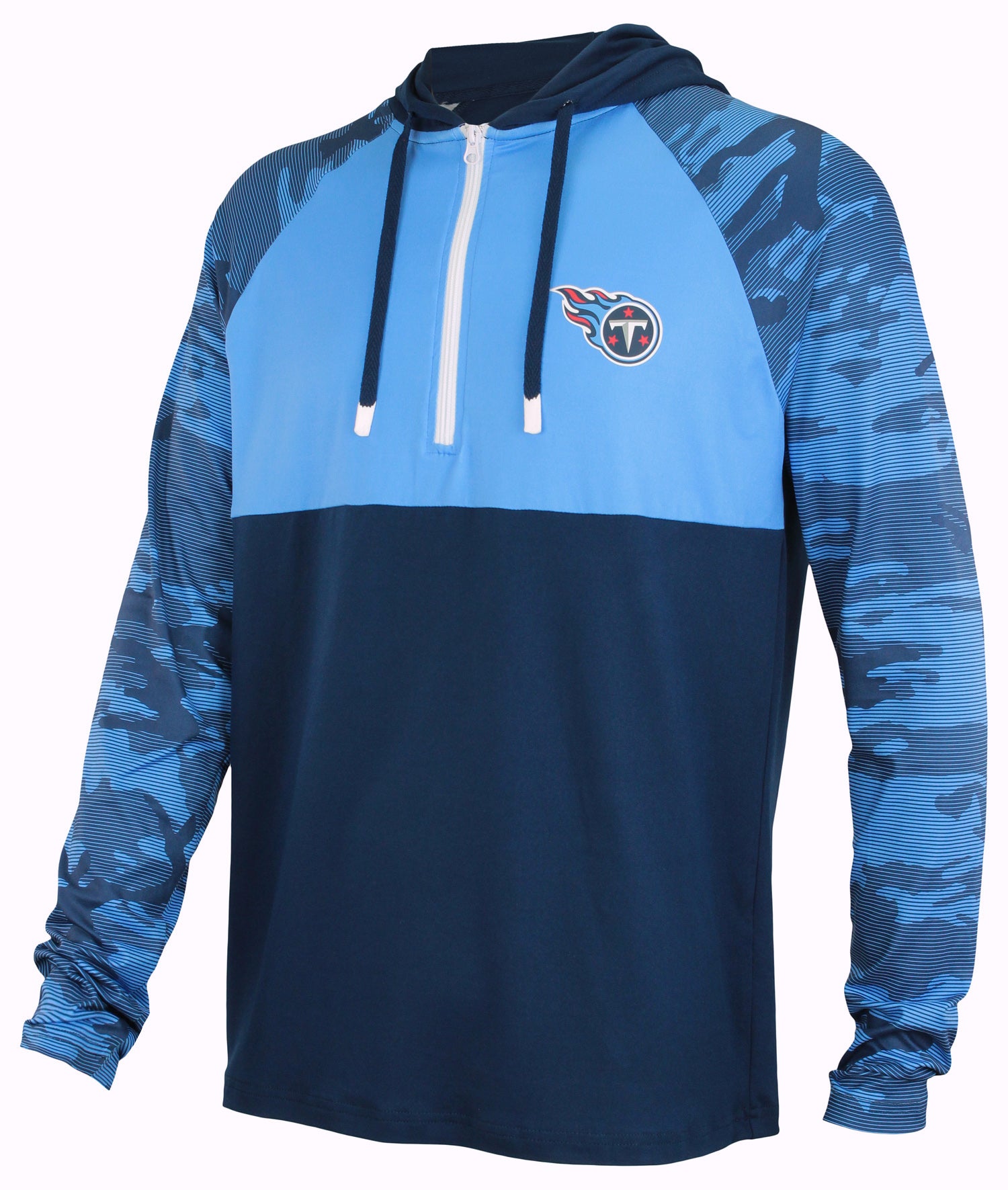 Zubaz Men's NFL Tennessee Titans Full Zip Camo Hoodie