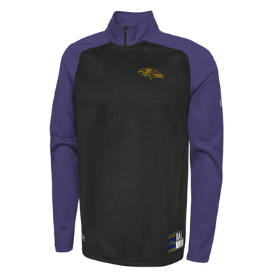 Outerstuff NFL Men's Baltimore Ravens O-Line Performance 1/4 Zip Fleece Top