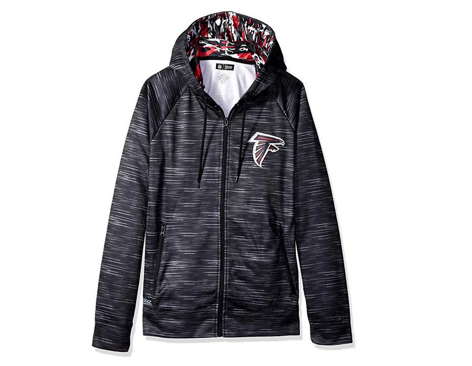 Zubaz Men s NFL Atlanta Falcons Zip Up Hoodie With Camo Accents