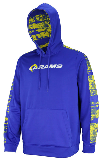 Zubaz NFL Men's Los Angeles Rams  Hoodie w/ Oxide Sleeves