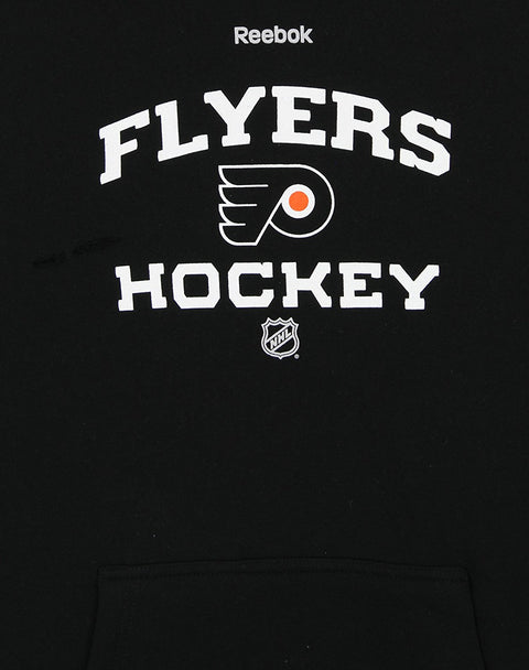 Reebok NHL Men's Philadelphia Flyers  Logo Crest Basic Pullover Fleece Hoodie