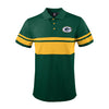 FOCO Men's NFL Green Bay Packers Stripe Polo Shirt