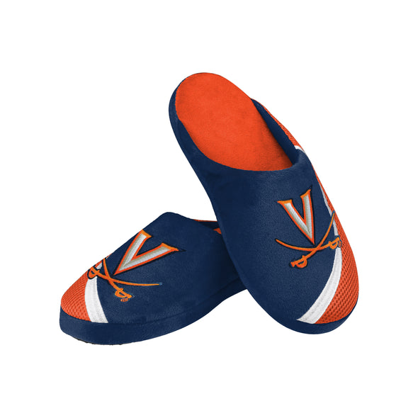 FOCO NCAA Men's Virginia Cavaliers 2022 Big Logo Color Edge Slippers
