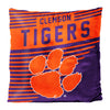 Northwest NCAA Clemson Tigers Velvet Stripes Throw Pillow,16"X16"