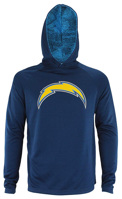 Zubaz NFL Los Angeles Chargers Men's Lightweight French Terry Hoodie