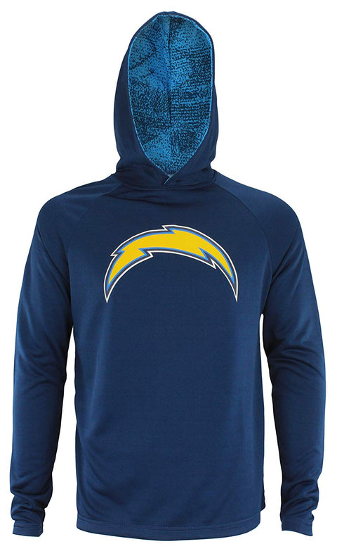 Zubaz NFL Los Angeles Chargers Men's Lightweight French Terry Hoodie