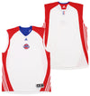 Adidas Detroit Pistons NBA Men's Tall Sleeveless Shooter Shirt, White